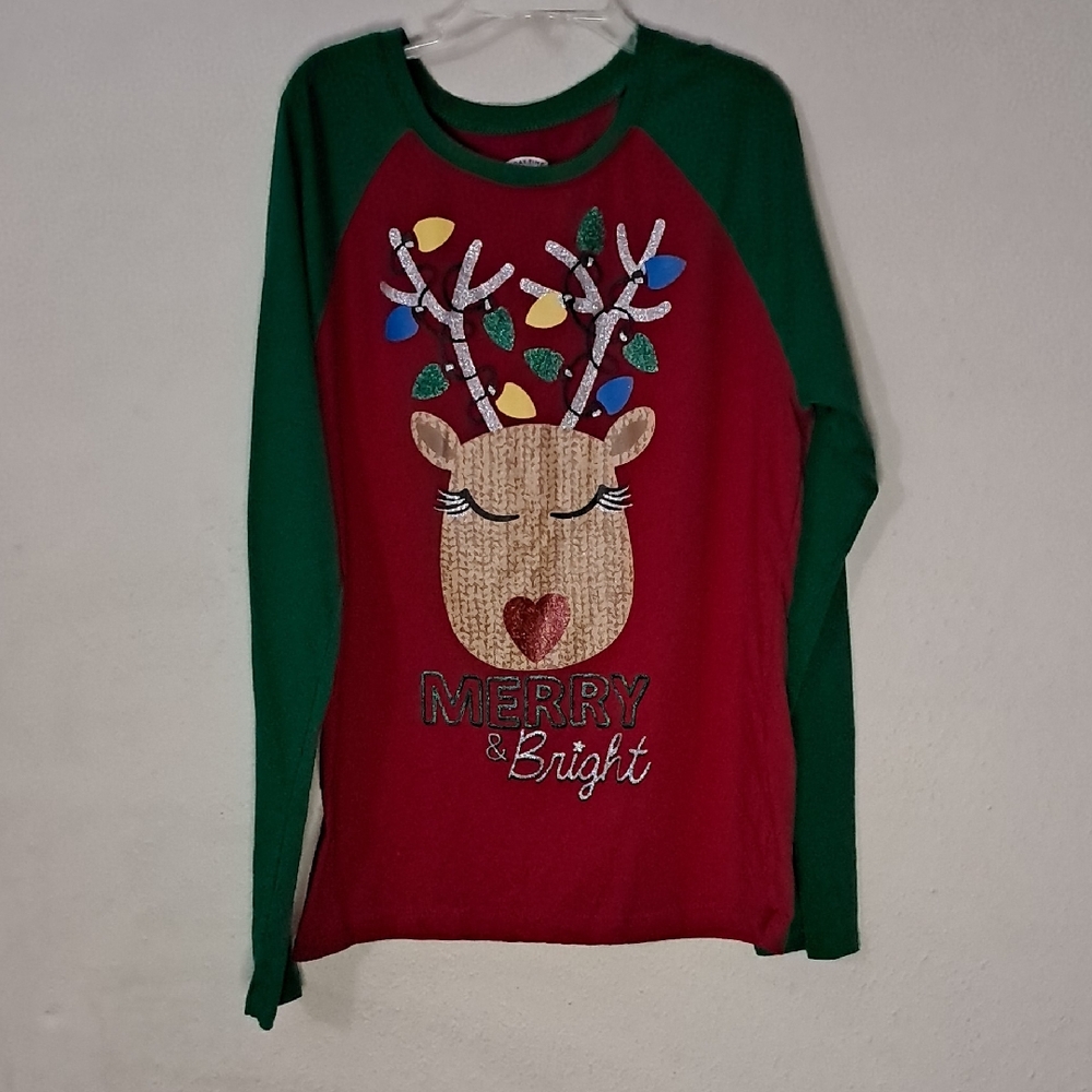 Holiday Time Kids Size XL Long Sleeve Shirt - Red & Green
